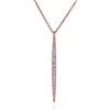 namana Collana Oro Rosa con Ciondolo a Barra Lunga, Collana da Donna con Barra Elegante Incastonata di Zirconia Cubica, Gioiello in Ottone Placcato Oro Rosa con Confezione Regalo