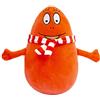 Barbapapa- Barpapapà-Peluche Rosso Modello Barbaforte Morbidoso E Soffice con Sciarpina Annodata al Collo A Righe Bianca E Rossa, BAP43100