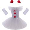 Generico Costume Pennywise Bambina,Costume da Clowns per Ragazze,Costumi di Halloween da Spaventoso per Bambini,Costumi da Tutù Per Ragazze,Film Horror It Fancy Dress Up per Abiti Cosplay Carnevale Festa 2025
