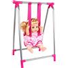 Zvn Zojne Set Passeggino Per Bambole, Passeggino Leggero Rosa Con Altalena A Dondolo E Sedia, Culle E Culle Per Bambole Passeggino Giochi Di Ruolo Set Da Gioco Con Bambina, Carrozzina Per Bambole Per Ragazze E