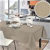 PENSIERI DELICATI ‎PENSIERI DELICATI Tovaglia 140 x 140 cm Made in Italy, Telo Copritavolo 100% Cotone Puro Riciclato Tinto in Filo, Fantasia Tinta Unita Beige, Tovaglia Rettangolare Ecologica