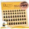 QUEWEL Extension Ciglia Autoadesive,Ciuffetti Ciglia Finte Mix 10-16 MM, 60 ciglia riutilizzabili per principianti, Il set di ciglia è dotato di pinzette, senza colla,Uso fai da te.(MJ10)