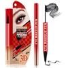 HOUSN Combinazione Eyeliner E Mascara 2 In 1,Mascara Waterproof,Mascaras Allungante,Eye Liner Nero Waterproof,Snellente,Grassoccio Naturale,Trucco Per Gli Occhi A Lunga Durata,Senza Sbavature