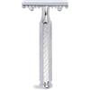 MERKUR Rasoio 41C | classico con manico esagonale cromato lucido | rasoio a tre pezzi con taglio dritto | pettine aperto | ideale per rasatura a umido | zinco pressofuso | manico in ottone | Made in