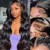 TNICE 13x6 HD Lace Frontal Wig Brazilian Virgin Hair Pre Plucked Body Wave Transparent Full Lace 230% Density Baby Hair Glueless Lace Wig Glueless Human Hair Wigs for Black Women Natural Color 24 Inch