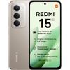 Xiaomi Redmi 15 5G, Smartphone 8+256GB, Display FHD+ da 6,9" 144Hz, Snapdragon® 6s Gen 3, Camera principale da 50MP, 7000mAh, Garanzia di 2 anni, Titanio, Caricabatterie non incluso