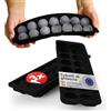 Blumtal Set di 3 stampi per cubetti di ghiaccio in silicone - 14 stampi per cubetti di ghiaccio con coperchio - Stampo per palline di ghiaccio in silicone senza BPA - Ice Ball Maker - Nero
