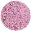 PANA® Tappeto da bagno rotondo in ciniglia (Ø 56 cm) - Per WC, doccia o lavabo - Microfibra ultra morbida - Antiscivolo e lavabile - Colore: Rosa