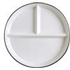 Generic Piatto Scomparti Ceramica, Piatto Diviso in Tre per Dieta Adulti, Piatto Porzioni per Snack, insalata, Dessert, Spaghetti, Bistecca