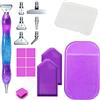 FRUHLING Diamond Painting Accessori Penna Fai da te 5D Diamond Painting Set di 6 Testine di Ricambio 6 Diamante Pittura Colla Clay 2 Vassoi 1 Tappetini Antiscivolo