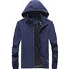 Generico Giacca Impermeabile Uomo Antivento,Montagna Waterproof Giacche Impermeabili con Cappuccio Asciugatura Rapida Giaccone Sportiva Viaggio Outdoor Unisex per Multi-Sport Palestra