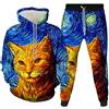 AMCYT Tuta da Jogging da Uomo Tuta Tuta Intera Tuta con Cappuccio Felpa con Cappuccio Pantaloni Siamesi Pantaloni Casual Pantaloni Sportivi (4,6XL)