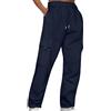 CTU Pantaloni da jogging cargo da uomo, pantaloni della tuta casual alla moda, leggeri, elasticizzati in vita, orlo aperto, pantaloni da ginnastica, Marina Militare, L