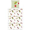 Herding Set biancheria da letto a tema Grinch, Federa 65 x 100 cm, Copripiumino 160 x 210 cm, Cerniera di qualità, 100% cotone/flanella