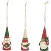 Enesco Jim Shore Heartwood Creek - Set di gnomi natalizi da appendere, 8 cm, multicolore