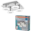 OSRAM Luce da parete SMART+ Matter Orbis Wall Wave LED 300x300mm Argento, 24W, 1500lm, 3000-6500K TW, IP44 Bagno