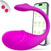 Kaiagame Vibratore Donna Bluetooth con uovo Vibrante Telecomandato, Sex Toys Vibratori Stimolatore Clitorideo Femminile Portatili Bullet G-Spot, APP Vibratore per Donna per Mutandine Vibranti Toys (Viola)