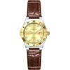 VXFAIZY Orologio Donna Elegante con Segnatura Cristallo e Cinturino in Pelle Vera Orologio con Calendario per Signora