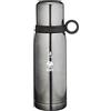 Bialetti To Go Bottiglia Termica con Coperchio-Tazza, con Doppia Parete, Mantiene Il Caldo per 12 h e Il Freddo per 24 h, Capacità 460 ml, Acciaio, Grigio Scuro