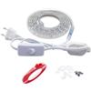 Q.Laomi Striscia LED con Interruttore, Striscia LED 220v senza Trasformatore, Impermeabile IP65 LED Striscia Adesiva Strip LED, 1M, Bianco