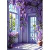 NEWENMO Bellissimi Glicine Diamond Painting Kit,5D Fiori Belli Pittura Diamante per Adulti,Fai Da Te Paesaggio Diamant Crystal Art Kits,Ricamo a Punto Croce Artigianale,per Decorazione Casa 30x40cm