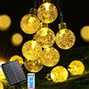 AUAUY Catena Luminosa Esterno, 11M 60 LED Impermeabile Luci per Solari a Corda, 8 Modalità Stringa Natalizie Decorazione, per Matrimonio Compleanno Festa Fecorazione Interna ed Esterna (Bianco Caldo)