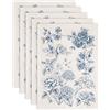 SUPERDANT 5 Pezzi Fiori Ceramica Carta per Trasferimento Peonia Ortensia Tromba Adesivi Trasferimento Decalcomanie di Argilla in Porcellana Trasferimenti Sotto Smalto In Ceramice