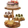 RATSTONE Alzata Per Cupcake a 4 Ripiani In Legno,Supporto Per Cupcake Da Dessert,Usato Come Fruttiera a Piani o Vassoio,Per Feste,Matrimoni,Sagre,Tè Pomeridiano ,Feste a Casa