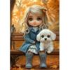 NEWENMO 5D Giovane Donna Diamond Painting Adulti Pittura Diamante Kits