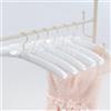 Cocomaya 5 grucce bianche da 43 cm, in raso, in morbida seta, per camicia, cappotto, abito da sposa, maglione con girevole, bella scintilla gancio oro (gancio bianco/oro, 5)