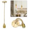 JZCDR Legno E27 Lampade a Sospensione Vintage , Industriale Portalampada in Plafoniere Lampadario con 120CM Regolabile Cable per Cucina Soggiorno Corridoio Ristoranti Illuminazione (Lampadina non Inclusa)