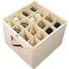 SYEXDZON Organizer per Scarpe per 16 Paia, Grande Scatola per Scarpe Contenitore con Scomparti Regolabili, Pieghevole Risparmio Spazio Scatole per Scarpe (Beige)