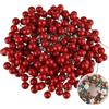 PLULON 200 Pezzi Bacche di Agrifoglio Rosso di Natale Bacche Artificiali Ghirlanda di Forniture per L'artigianato Ghirlanda di Natale Decorazioni per L'Albero da Tavola