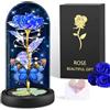 BOLEi Rosa Regalo Per Donne, Rosa Eterna In Vetro, Regalos Per Mamma, regali Di San Valentino Per Lei, Regalo- Di Natale Per Donne, regalis Per Sorelle, Mamma, Nonna(Classica Rosa Blu)