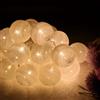 JINXIAN 20 LED Ghirlanda Luminosa Cotone 3 m/ 118 in Fairy Lights Ø 5.8 cm Ghirlanda Luci Esterno Bianco Caldo per Decorazioni Casa Camera da Letto Patio Cortile