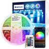 GIDEALED Kit di strisce LED RGBW WiFi da 5m, dimmerabile, compatibile con Alexa/Google Assistant, controllo tramite app intelligente/comando vocale, striscia luminosa RGB bianco caldo Alexa, cambio