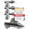 npluseins Asta per tende/Telescopica a 1 binario Ø 13/16 Set + Accessori 1569.2259, ca. 160-310 cm, Cono Cromo