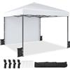 DWVO Gazebo pieghevole, stabile, pieghevole, resistente alle intemperie, con protezione, regolabile in altezza per tutte le stagioni, ideale per mercati, piscina, impermeabile e robusto, 3 x 3 m