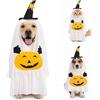 Shyllin Vestiti Cosplay per Animali Domestici, Halloween Animali Domestici Costumi, Vestiti per per Cani Gatti (Pumpkin, L)