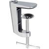 PATIKIL 0.29/M10 Filettatura Foro Scrivania Tavolo Montaggio Morsetto, Universale Regolabile C Forma Scrivania Morsetto per Microfono Braccio Scrivania Lampade Stand, Argento