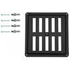 DEMLOU - Griglia di Ventilazione Regolabile 15 x 15 cm, Nera RAL 9005.