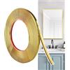 Hengrongshen Modanatura Adesiva per Pareti Oro Opaco (12M x 0.65cm) Facile da Tagliare e Incollare, Strisce Decorative Flessibili in PVC per Cornici, Specchi, Soffitti, Pavimenti, Armadi, Piastrelle