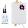 Nastopee Mini scaldabagno istantaneo, 3500 W 220 V Scaldabagno elettrico sottopiano con indicatore di temperatura LCD, scaldabagno istantaneo controllato elettronicamente per doccia, bagno, cucina
