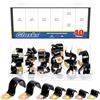 Glarks 40pcs 6/8/10/12/16/20/25mm singola linea in vinile rivestito set di morse per cavi, Mezza morse per cavi metallici, Mezza gomma cuscinetta morsa isolata per tubi