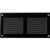 LIRAST 200x100mm Griglie D'Aerazione/Ventilazione in Metallo - Nera Griglia D'aria con Rete Anti Insetti