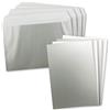 FarbenFroh by GUSTAV NEUSER 5x set di biglietti singoli XXL in formato DIN A4 (21 x 29,7 cm) incl. buste in formato DIN C4 - argento metallizzato - busta con adesivo - adatto per biglietti d'auguri, certificati e voucher