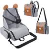 Baby First Alzasedia Bambini da Viaggio 4in1, Borsa Passeggino Termica Con Fasciatoio Materassino Portatile Neonati - Zaino Mamma Multifunzione, Seggiolone Pappa Portatile, Tessuto Waterproof