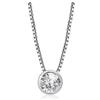 GioiaPura - Collana donna punto luce in argento 925. Ciondolo con zircone tondo bianco taglio diamante. Collana semplice e brillante. Idea regalo compleanno| Natale| fidanzamento