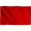 Runesol Bandiera rossa Runesol, 91x152 cm, 3 piedi x 5 piedi, stendardo rosso tinta unita, stendardo da corsa, 4 occhielli, occhiello in ogni angolo, bandiere di alta qualità, interno, esterno, colori vivaci