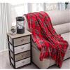 Russo Tessuti Coperta Pail Coral Plaid Pile Scozzese Tartan Natale Natalizio Rosso 210x240cm